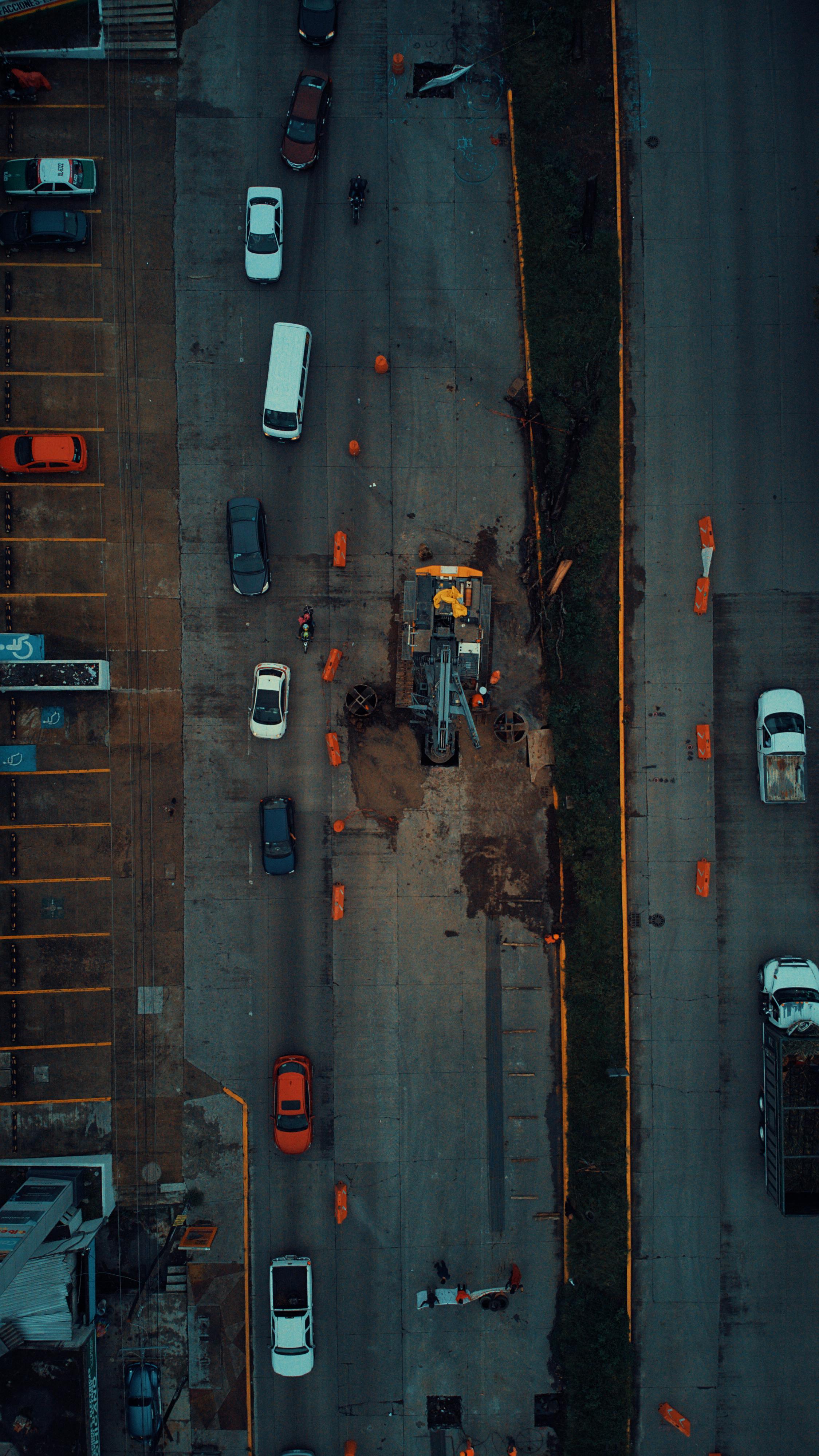 Road construction work zone